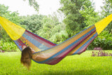 Mayan Legacy Extra Large Cotton Mexican Hammock in Colorful Confetti Design - Top-Down View