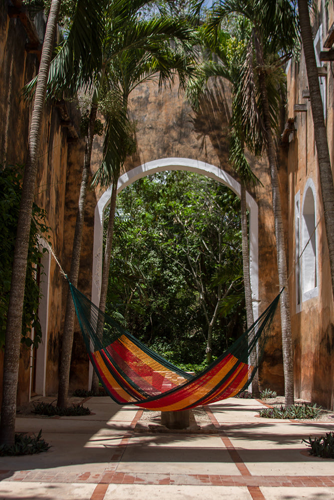 Imperial-Colored Queen Size Cotton Mexican Hammock by Mayan Legacy