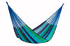 Mayan Legacy Queen Size Cotton Mexican Hammock in Oceanica Colour