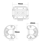 Quad Row 4 Inch Philips LED Work Light Bar for 4WD and 4X4 Vehicles - Powerful Spot Beam Driving Lights - Side View