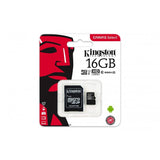 KINGSTON Canvas Select 16GB microSDHC Card with SD Adapter - Perfect for HD Video Recording and High-Quality Photography - Side View