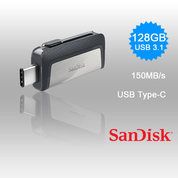 SanDisk Ultra 128GB Dual Drive USB Type-C 3.1 - High-Speed File Transfer