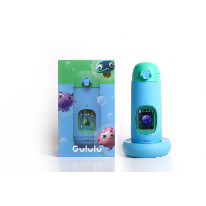 Gululu Interactive Smart Water Bottle & Health Tracker for Kids - Blue Edition