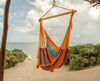 Mayan Legacy Extra Large Outdoor Cotton Mexican Hammock Chair in Alegra Colour