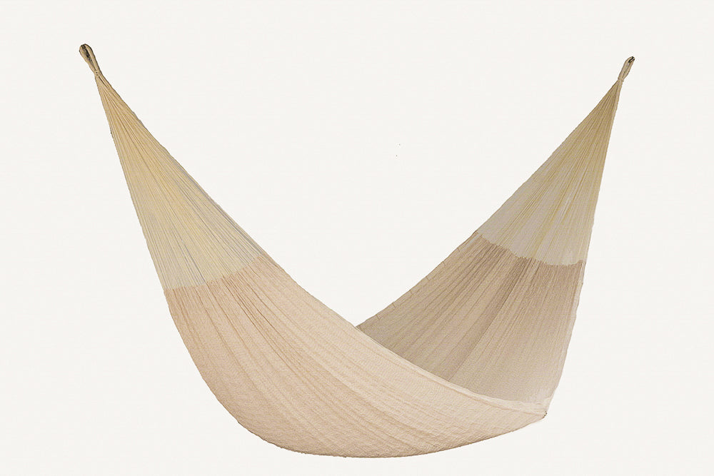 Mayan Legacy King Extra Large Cream Nylon Mexican Hammock