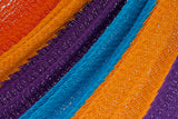 Mayan Heritage Extra Large Cotton Outdoor Hammock in Vibrant Alegra Design - Front View