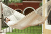 Mayan Legacy Queen Size Outdoor Cotton Mexican Hammock in Cream Colour