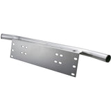 Universal Number Plate Frame Light Bar Mounting Bracket for Cars - Silver Finish AU - Front View