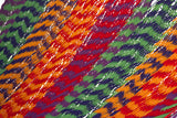 Mayan Legacy King Size Cotton Hammock with Elegant Fringe in Vibrant Mexicana Design - Front View