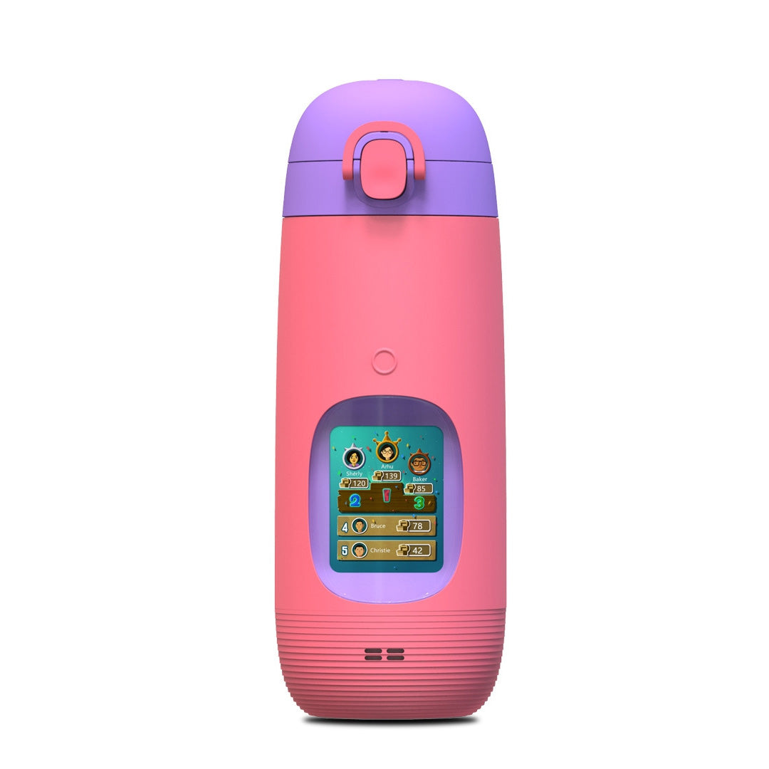 Gululu Interactive Smart Water Bottle & Health Tracker for Kids - Pink Edition