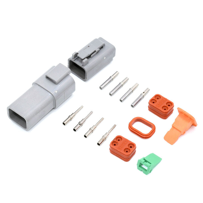 Deutsch DT 4-Way Waterproof Electrical Connector Plug Kit #DT4 for Trailers - 15 Amp Rated