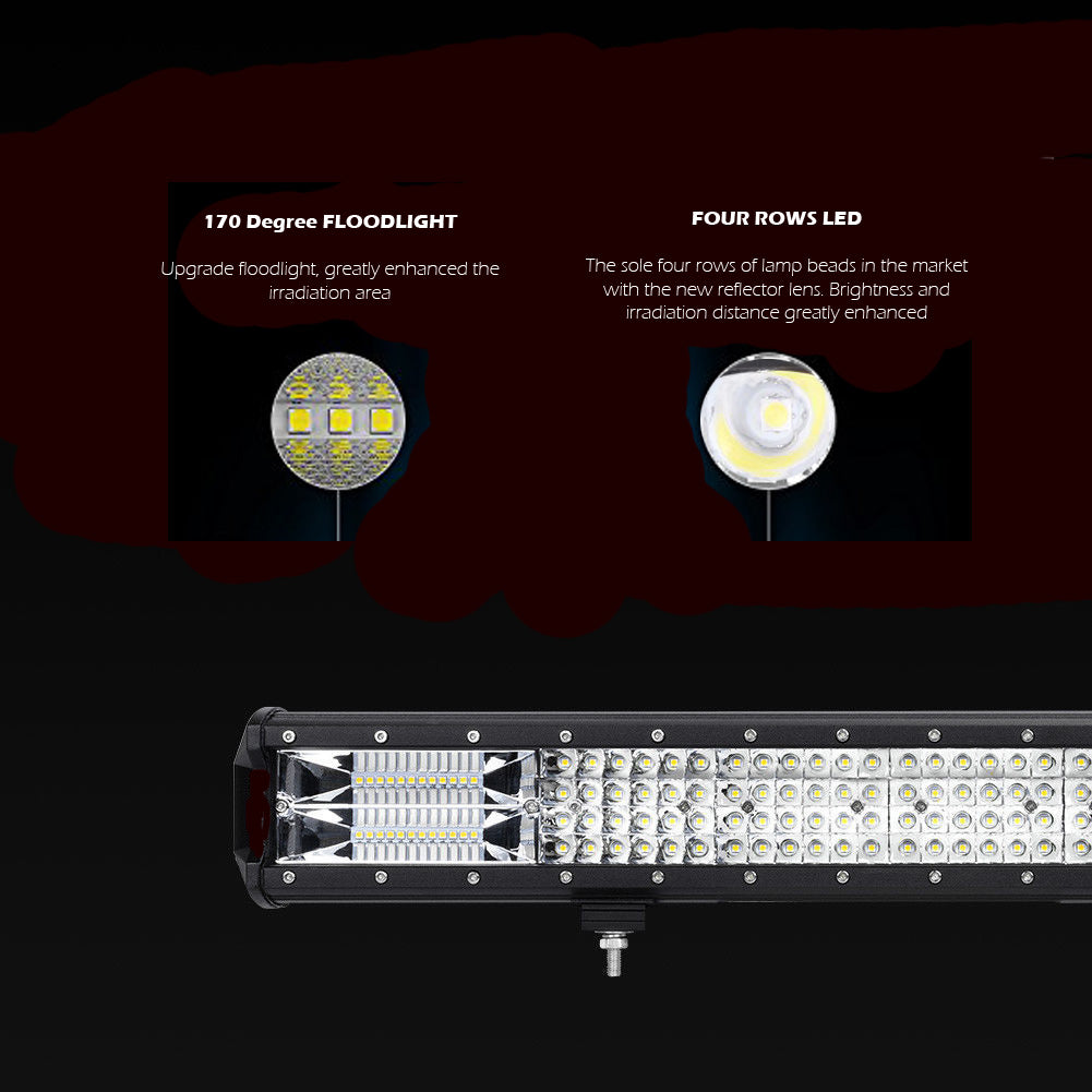 28-Inch Philips Quad Row LED Light Bar with Combo Beam for 4x4 Off-Road Vehicles