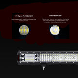 28-Inch Philips Quad Row LED Light Bar with Combo Beam for 4x4 Off-Road Vehicles - Front View