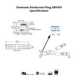10-Pack of Authentic 50AMP Anderson Plug Connectors for Caravan, Trailer, and Solar Use - 6AWG SB50 - Top-Down View