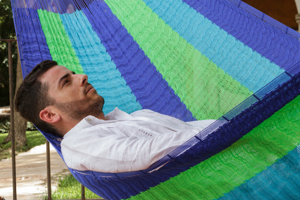 Mayan Legacy Extra Large Oceanica Super Nylon Hammock for Ultimate Outdoor Relaxation