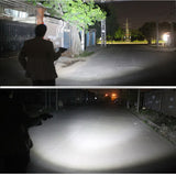 20W 6-Inch LED Offroad Work Light Bar - Ultra Flood Beam, Dual Lamp Set - Rear View