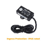 12V/24V LED Dual Battery Voltage Gauge with Momentary Switch for Easy Monitoring - 45-Degree Angle