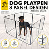 Pet Basic 8 Panel Pet Playpen Exercise Enclosure Cage Puppy Dog 80cm x 100cm