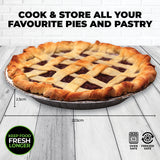 Home Master Premium 22.5cm Round Aluminium Foil Trays - 144 Pack for Cooking and Baking - Side View