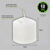 Home Master 54PCE Pillar Candles White Unscented Lead Free Wick 12 Hours 5cm