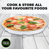 Premium 72-Piece Heavy-Duty Aluminium Round Foil Trays for Baking and Grilling - 37.5cm - Side View