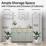 Stylish Winchester Two Tone Sideboard with Ample Storage Space - 110cm - Top-Down View