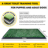 Portable 3-Layer Dog Potty Trainer with Odour Control – 76 x 50cm - Side View