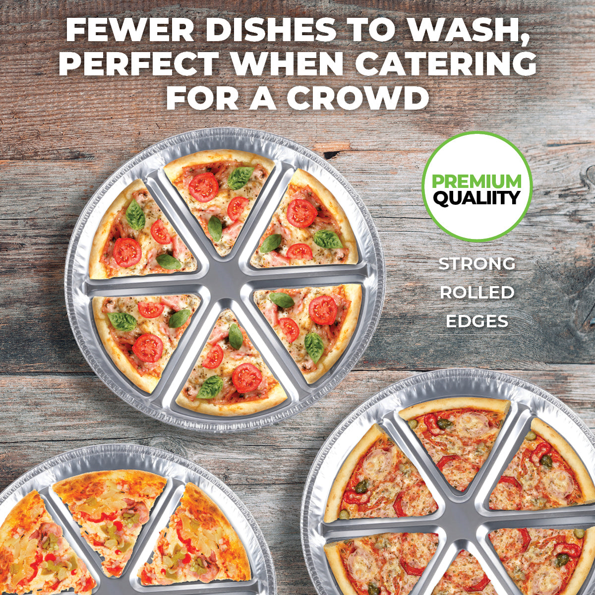 Premium 72-Piece Heavy-Duty Aluminium Round Foil Trays for Baking and Grilling - 37.5cm
