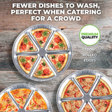 Premium 72-Piece Heavy-Duty Aluminium Round Foil Trays for Baking and Grilling - 37.5cm - Top-Down View