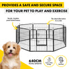 Pet Basic 8 Panel Pet Playpen Exercise Enclosure Cage Puppy Dog 80cm x 80cm