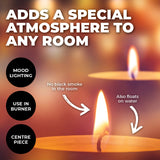 Home Master 480 Unscented White Tealight Candles for Weddings and Celebrations - Top-Down View