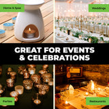 Home Master 480 Unscented White Tealight Candles for Weddings and Celebrations - 45-Degree Angle