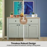 Stylish Winchester Two Tone Sideboard with Ample Storage Space - 110cm - Rear View