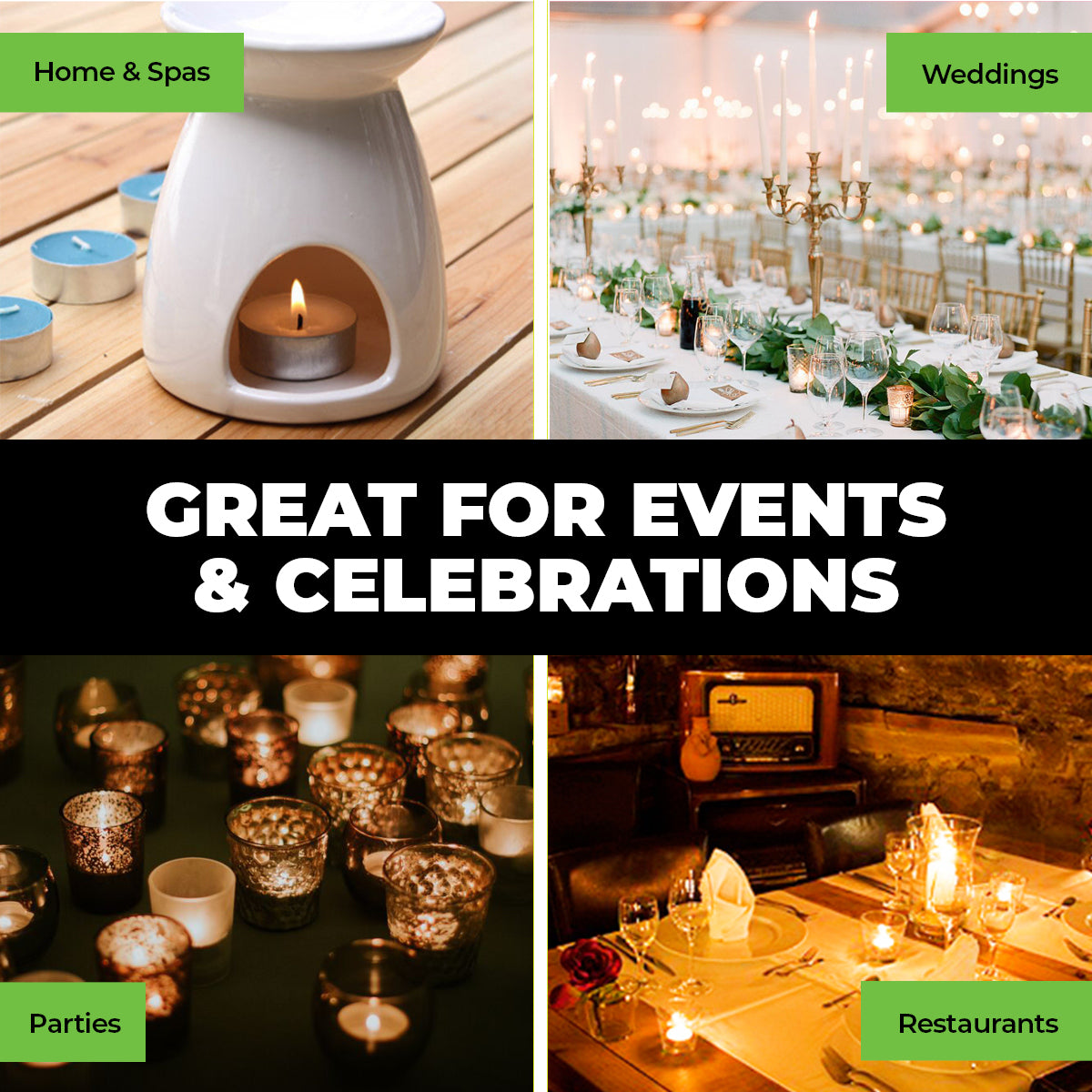 Multicolor Aromatic Tealight Candle Set for Home Decoration and Special Events - 576 Pack
