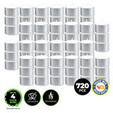 720-Pack Unscented White Tealight Candles for Weddings, Parties, and Home Décor - Rear View
