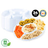 Home Master 24PCE Melamine Serving Tray/Platter 5 Sections Finger Foods Bulk 28cm
